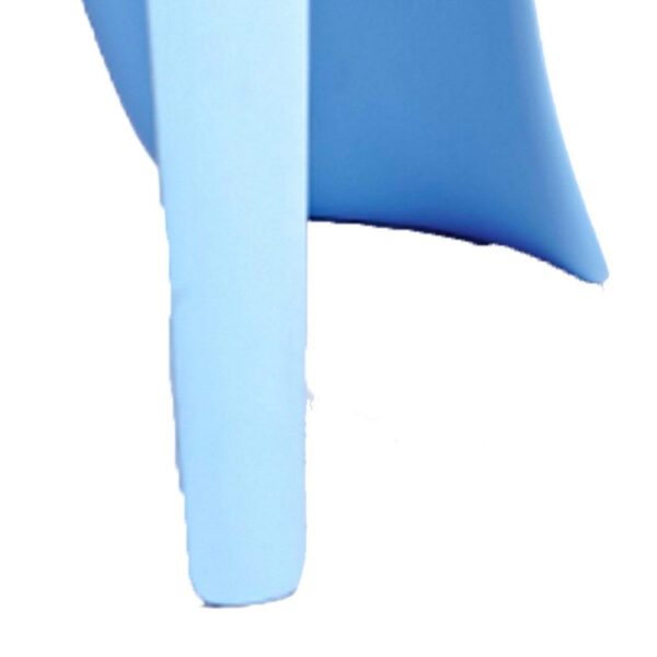 Fyna 16 Inch Kids Chair with Curved Back, Set of 4, Elephant Trunk Design, Blue