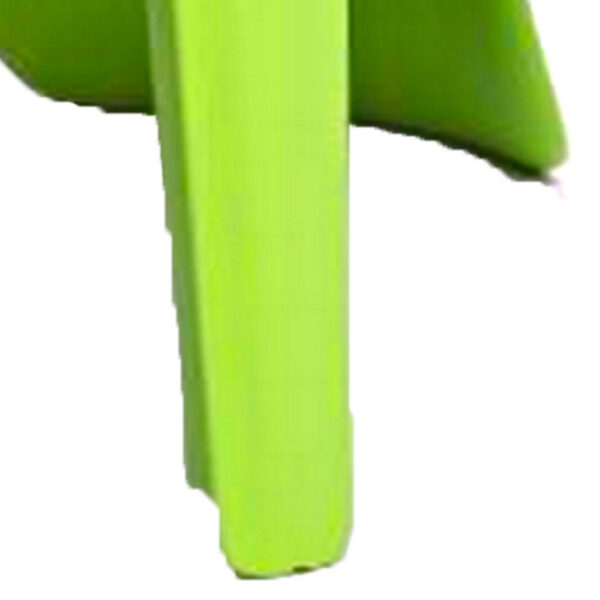 Fyna 16 Inch Kids Chair with Curved Back, Set of 4, Elephant Trunk Design, Green