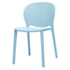 Gyna 14 Inch Kids Side Chair, Dotted Backrest, Armless, Set of 4, Blue
