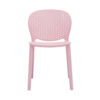 Gyna 14 Inch Kids Side Chair, Round Dotted Backrest, Set of 4, Armless, Pink