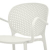 Feni 22 Inch Side Dining Armchair Set of 4, Indoor Outdoor, White Finish