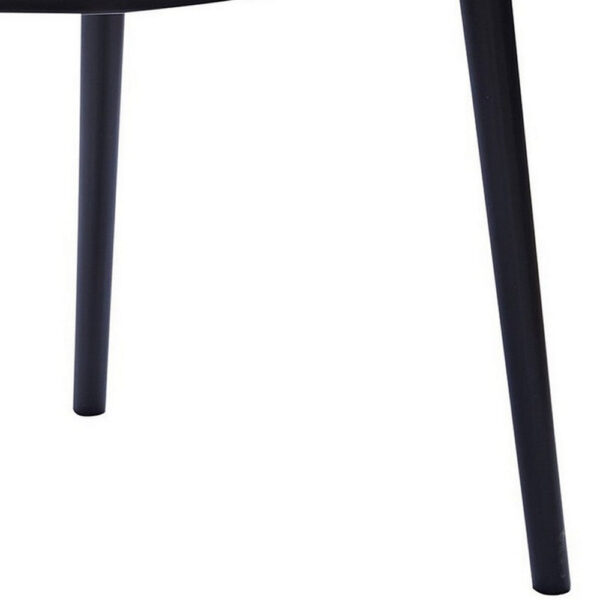 Geni 23 Inch Side Dining Chair Set of 4, Indoor Outdoor, Black Finish