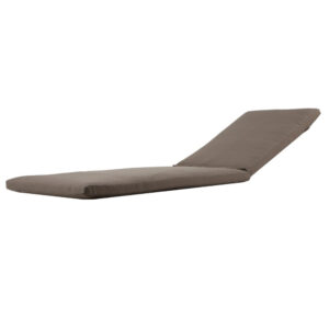 76 x 25 Outdoor Lounger Cushion, 2 Inch Thick Padding, Modern Gray Fabric