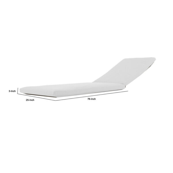 Edie 76 Inch Outdoor Lounger Cushion, White