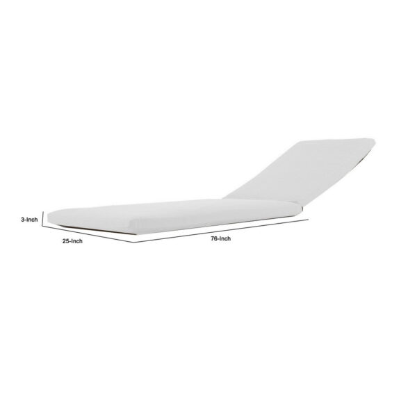 Edie 76 Inch Outdoor Lounger Cushion, White