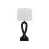 29 Inch Table Lamp Set of 2, Black Sculptural Solid Base, Empire Hardback