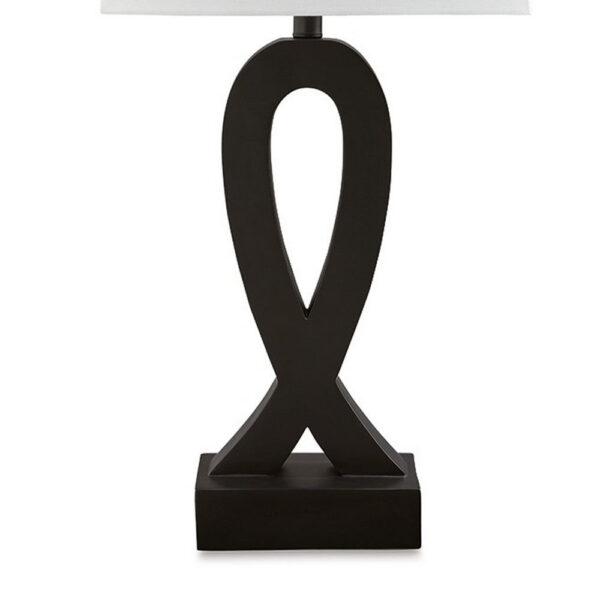 29 Inch Table Lamp Set of 2, Black Sculptural Solid Base, Empire Hardback