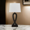 29 Inch Table Lamp Set of 2, Black Sculptural Solid Base, Empire Hardback