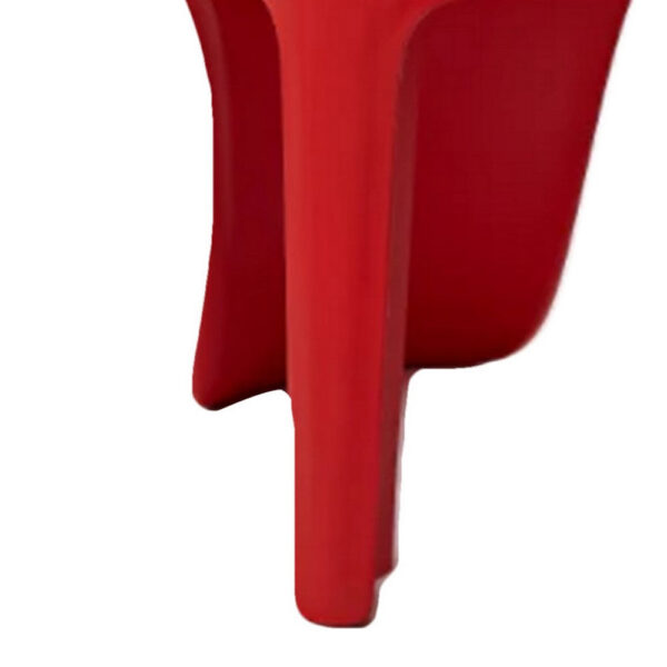 Fyna 16 Inch Kids Chair Set of 4, Curved Back, Elephant Trunk Design, Red