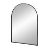 Cod 36 Inch Wall Mounted Mirror, Wide Arched Design Black Metal Frame