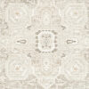 Wei 5 x 7 Medium Area Rug, Persian Inspired Medallion Motif, Beige Gray