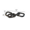 Delby Tabletop Sculpture Home Decor, Wood Link Chain, Distressed Black