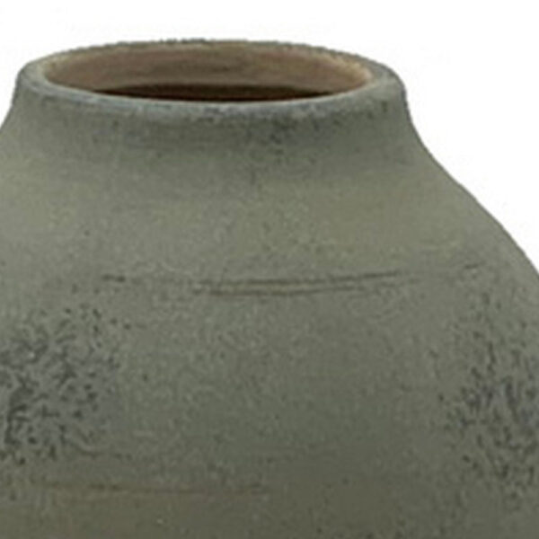 Col Home Decor Flower Vase, Traditional Urn Shape, Sage Green Ceramic