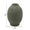 Col Home Decor Flower Vase, Traditional Urn Shape, Sage Green Ceramic