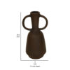 Adea Flower Vase, Antique Style Amphora Shape, Thin Neck, Brown Terracotta