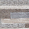 Beny 5 x 7 Medium Area Rug, Abstract Stripe Pattern, Gray, Brown, Cream