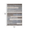 Beny 5 x 7 Medium Area Rug, Abstract Stripe Pattern, Gray, Brown, Cream