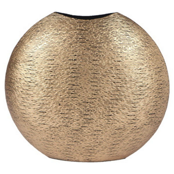 Bier Accent Flower Vase, Tabletop Decor, Gold and Black Textured Finish