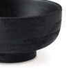 Nya 12 Inch Tabletop Decorative Bowl, Pedestal Round Base, Black Wood