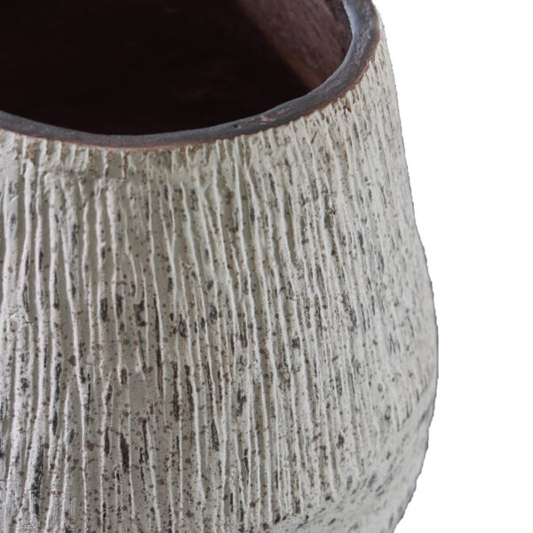 Mony 10 Inch Tabletop Decorative Flower Vase, Home Accessory, White Brown