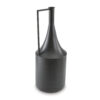 Toly 20 Inch Flower Vase, Industrial Angular Handle, Distressed Brown