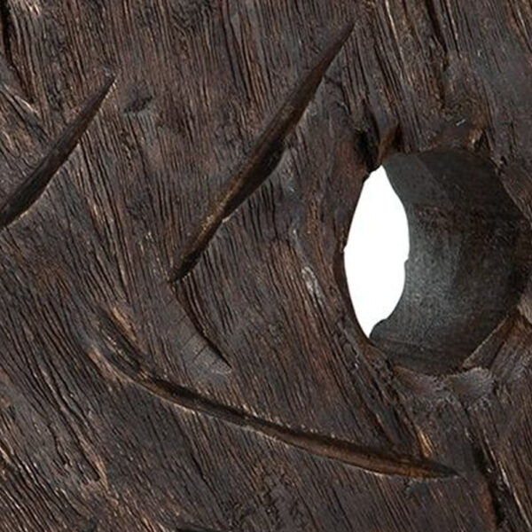 Bena 16 Inch Tabletop Home Decor Sculpture Art Piece, Brown Wood Finish