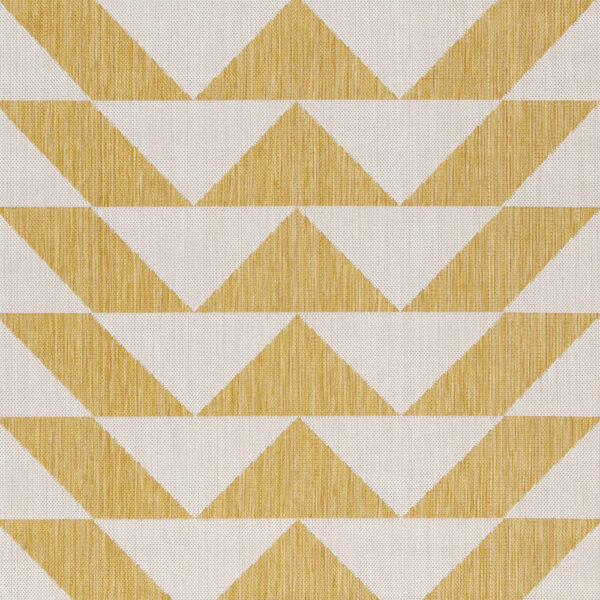 Hamley 8 x 10 Area Rug, Indoor Outdoor, Geometric Prints, Yellow, White