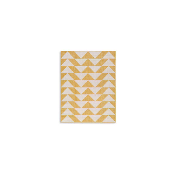 Hamley 5 x 7 Area Rug, Indoor Outdoor, Geometric Prints, Yellow, White