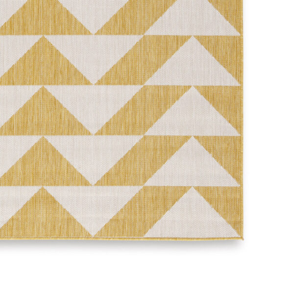 Hamley 5 x 7 Area Rug, Indoor Outdoor, Geometric Prints, Yellow, White