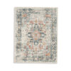 Jerry 5 x 7 Area Rug, Indoor Outdoor, Medallion, Polyester, Ivory Orange