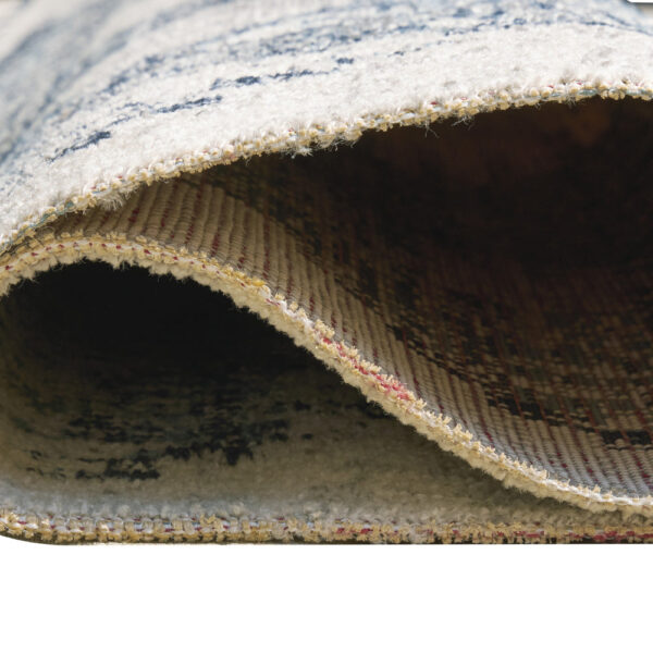 Daisy 5 x 7 Area Rug, Indoor Outdoor, Persian Pattern, Polyester Gray, Blue