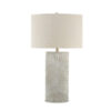Bard 30 Inch Table Lamp, Accent Cylindrical Base, Ivory Oval Fabric Shade