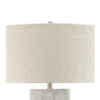 Bard 30 Inch Table Lamp, Accent Cylindrical Base, Ivory Oval Fabric Shade