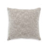 Throw Pillow Set of 4, 20 Inch Square, Brown and White Cotton Woven Texture