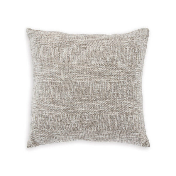 Throw Pillow Set of 4, 20 Inch Square, Brown and White Cotton Woven Texture
