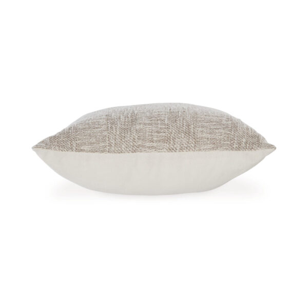 Throw Pillow Set of 4, 20 Inch Square, Brown and White Cotton Woven Texture