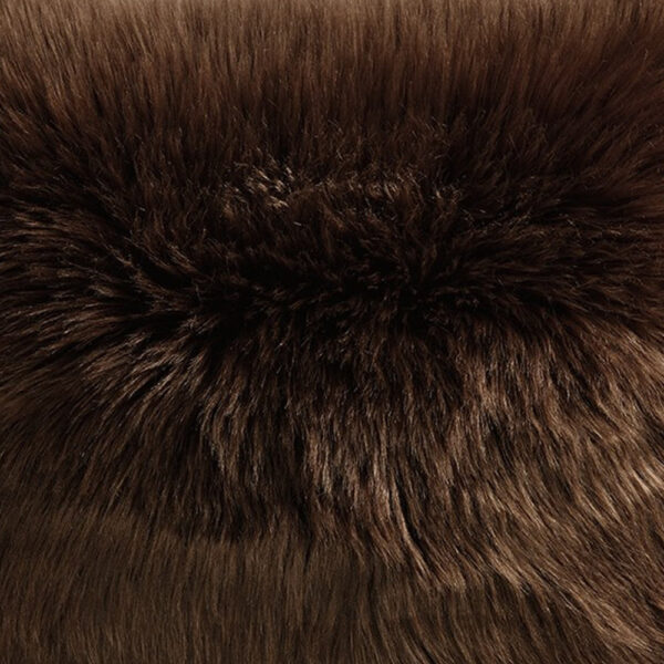 Throw Pillow Set of 4, 20 Inch, Faux Fur Polyester, Plush Textured Brown