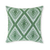 Valey 16 Inch Accent Pillow Set of 4, Indoor Outdoor, Diamond Green White