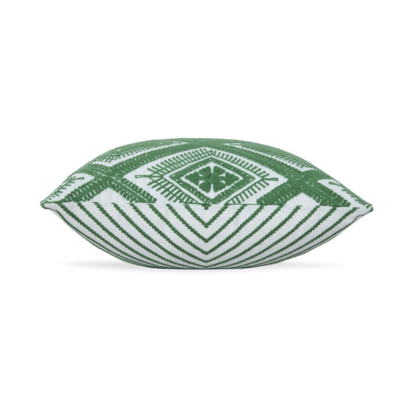 Valey 16 Inch Accent Pillow Set of 4, Indoor Outdoor, Diamond Green White