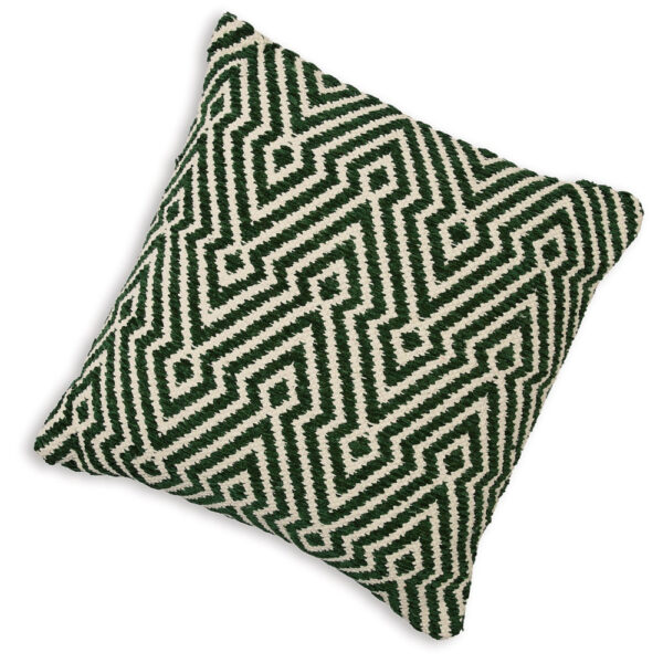 Digy 19 Inch Accent Pillow Set of 4, Handwoven Key Pattern, Black White