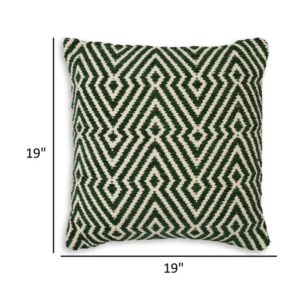 Digy 19 Inch Accent Pillow Set of 4, Handwoven Key Pattern, Black White