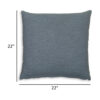 Ina 22 Inch Accent Throw Pillow Set of 4, Square, Classic Blue Cotton Linen