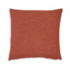 Ina 22 Inch Accent Throw Pillow Set of 4, Square, Rust Brown Cotton Linen