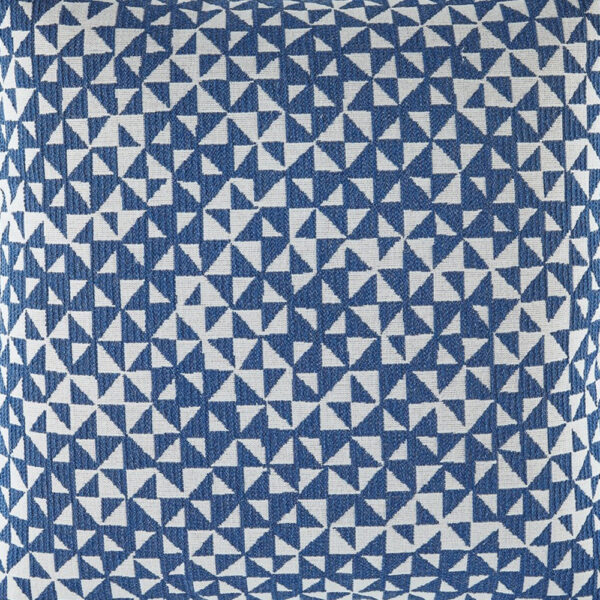 Coel 18 Inch Accent Pillow Set of 4, Indoor Outdoor Woven Geometric, Blue