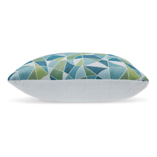 Sery 18 Inch Accent Pillow Set of 4, Indoor Outdoor Woven Geometric, Blue