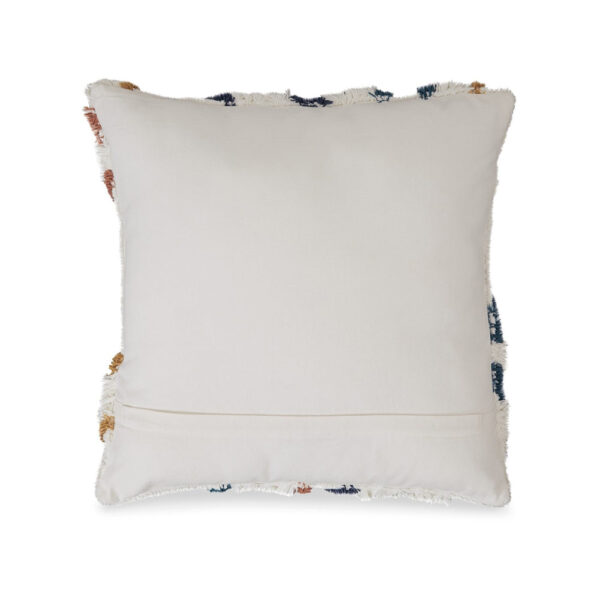 Throw Pillow Set of 4, 20 Inch, Whimsical Design, Boho Style, White, Blue