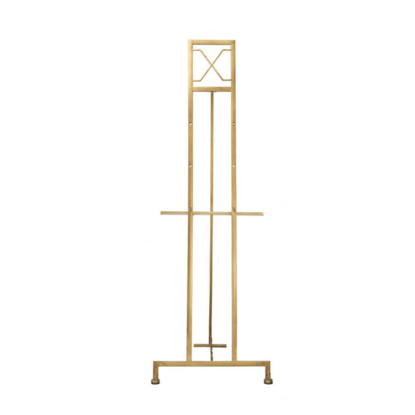 57 Inch Easel Stand, Gold Iron Frame, Free Standing for an Artists Touch