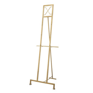 70 Inch Easel Stand, Gold Iron Frame, Free Standing, Large