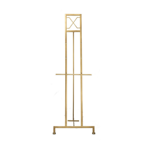 70 Inch Easel Stand, Gold Iron Frame, Free Standing, Large