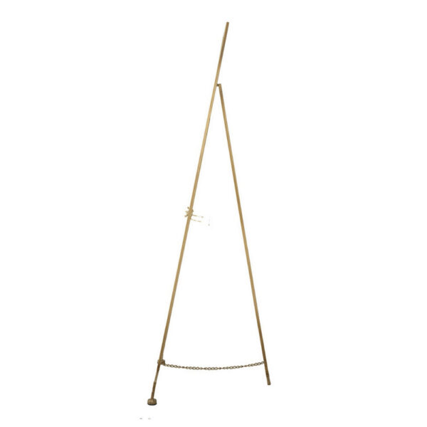 70 Inch Easel Stand, Gold Iron Frame, Free Standing, Large